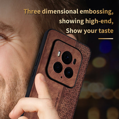 For Honor Magic6 Ultimate AZNS 3D Embossed Skin Feel Phone Case(Black)