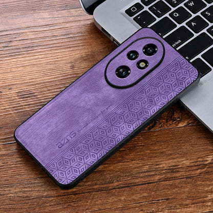 For Honor 200 AZNS 3D Embossed Skin Feel Phone Case(Purple)