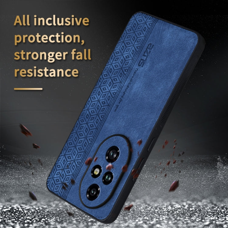 For Honor 200 Pro AZNS 3D Embossed Skin Feel Phone Case(Purple)