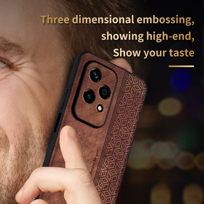 For Honor 200 Lite Global AZNS 3D Embossed Skin Feel Phone Case(Dark Green)