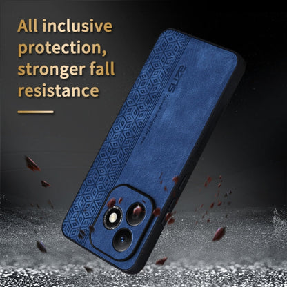 For Honor X60i AZNS 3D Embossed Skin Feel Phone Case(Dark Green)