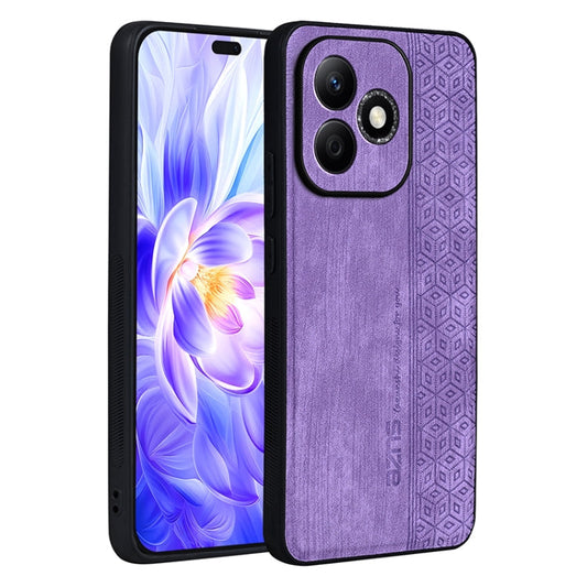 For Honor X60i AZNS 3D Embossed Skin Feel Phone Case(Purple)
