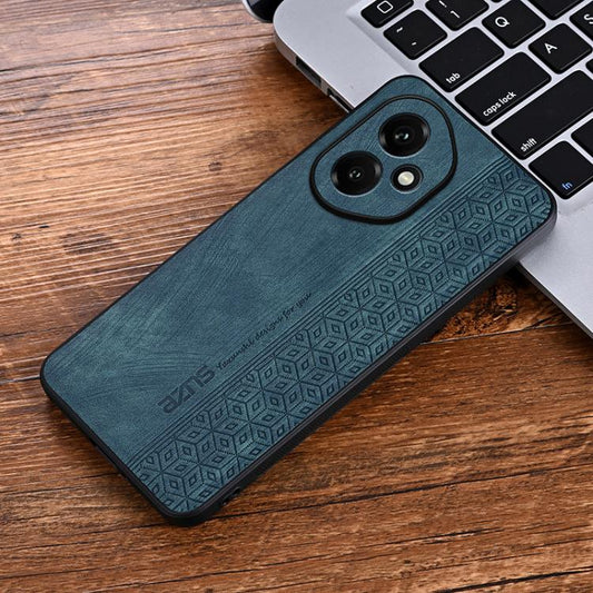 For Honor 400 Global 156.5mm AZNS 3D Embossed Skin Feel Phone Case(Dark Green)