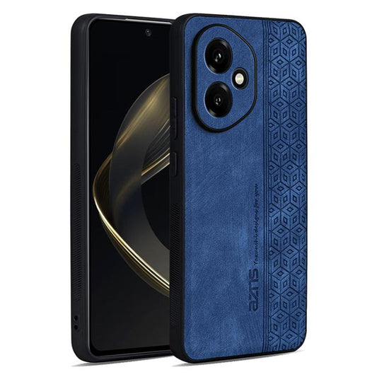 For Honor 400 Global 156.5mm AZNS 3D Embossed Skin Feel Phone Case(Sapphire Blue)