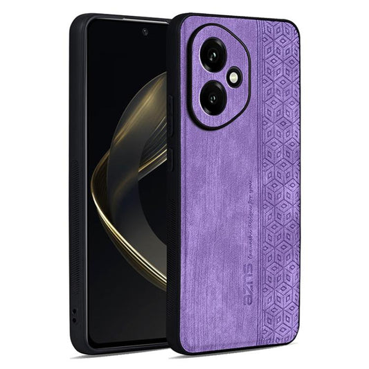 For Honor 400 Global 156.5mm AZNS 3D Embossed Skin Feel Phone Case(Purple)