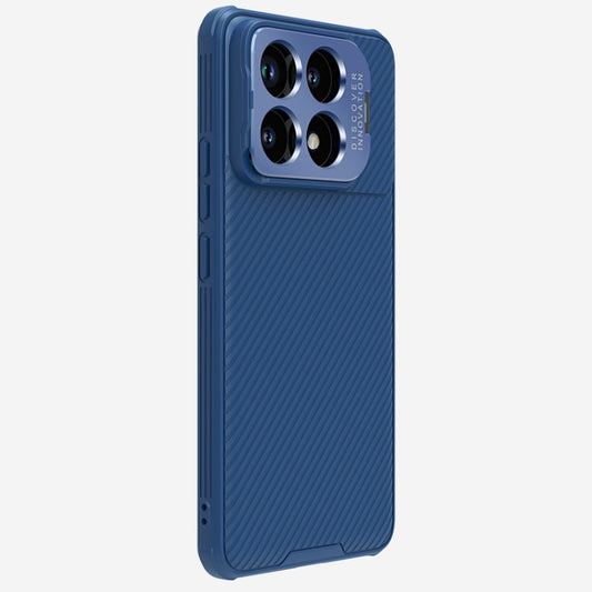 Pour Xiaomi Redmi K70/K70 Pro Étui de téléphone NILLKIN Black Mirror Prop CD Texture Miroir Trou Précis (Bleu)