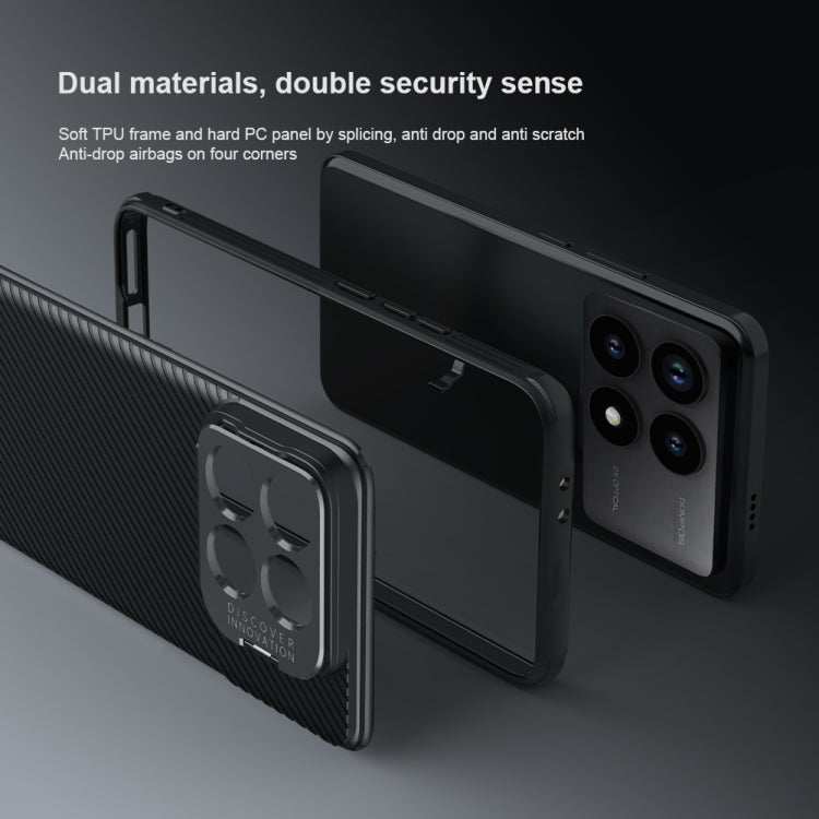 For Xiaomi Redmi K70/K70 Pro NILLKIN Black Mirror Prop CD Texture Mirror Precise Hole Phone Case(Blue)
