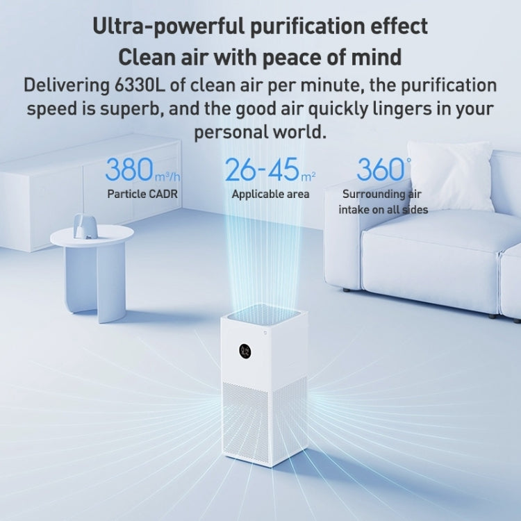 Purificateur d'air intelligent Xiaomi Mijia 4 Lite original, élimination antibactérienne de l'aldéhyde, prise US (blanc)