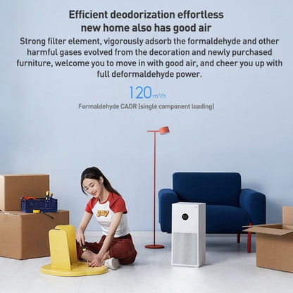 Purificateur d'air intelligent Xiaomi Mijia 4 Lite original, élimination antibactérienne de l'aldéhyde, prise US (blanc)
