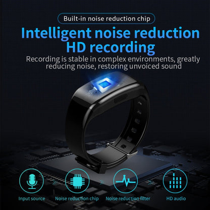 JNN C5 HD Noise Reduction Smart Recording Electronic Bracelet, Capacity:16GB