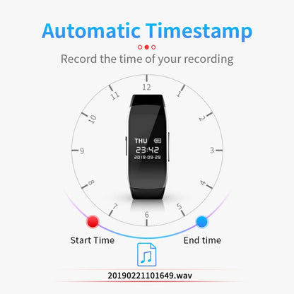 JNN C5 HD Noise Reduction Smart Recording Electronic Bracelet, Capacity:128GB