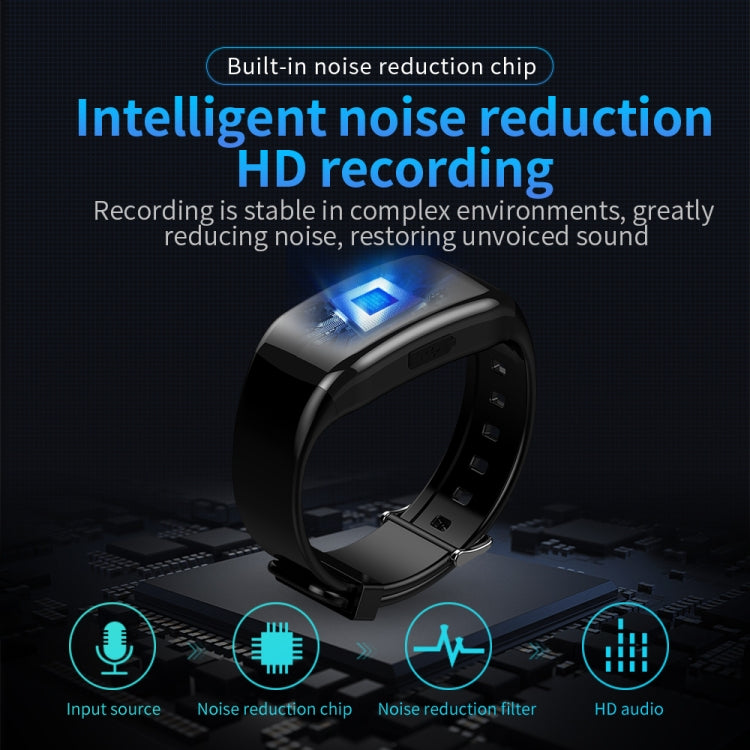 JNN C5 HD Noise Reduction Smart Recording Electronic Bracelet, Capacity:128GB
