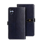 For Samsung Galaxy A05 4G idewei Crocodile Texture Leather Phone Case(Dark Blue)