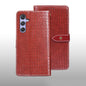 For Samsung Galaxy A55 5G idewei Crocodile Texture Leather Phone Case(Red)