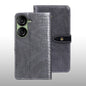 Pour Coque de téléphone en cuir texture crocodile idewei pour Asus Zenfone 10 (Gris)