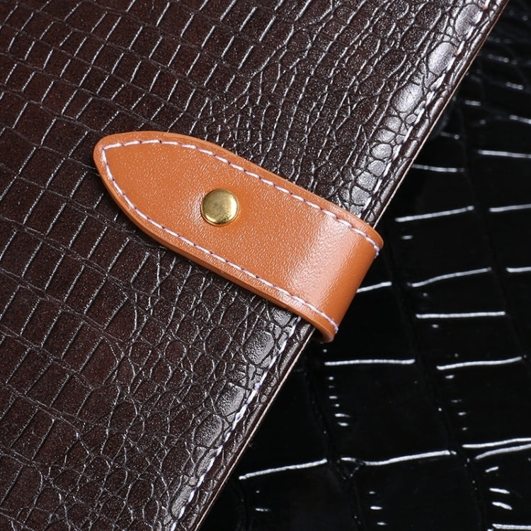 Pour la coque de téléphone en cuir texture crocodile idewei pour Asus Zenfone 10 (Noir)