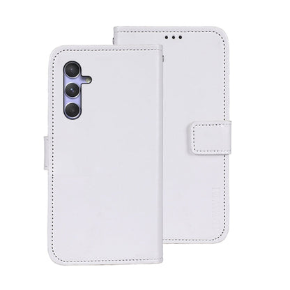 For Samsung Galaxy S23 FE 5G idewei Crazy Horse Texture Leather Phone Case(White)