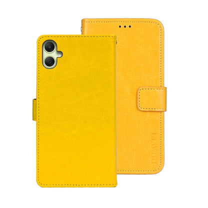 For Samsung Galaxy A05 4G idewei Crazy Horse Texture Leather Phone Case(Yellow)