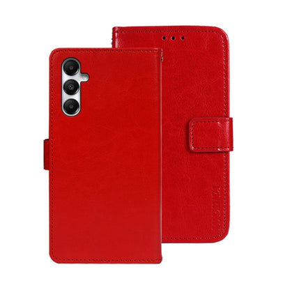 Pour Samsung Galaxy A05s 4G idewei Crazy Horse Texture Étui de Téléphone en Cuir (Rouge)