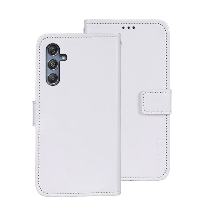 For Samsung Galaxy M34 5G / F34 5G idewei Crazy Horse Texture Leather Phone Case(White)
