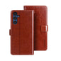 For Samsung Galaxy A15 5G idewei Crazy Horse Texture Leather Phone Case(Brown)