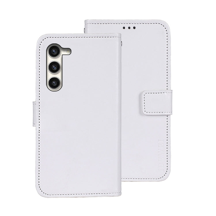 Pour Samsung Galaxy S24 5G idewei Crazy Horse Texture Housse de téléphone en cuir (blanc)