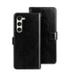 Pour Samsung Galaxy S24 5G Étui de téléphone en cuir idewei texture Crazy Horse (Noir)