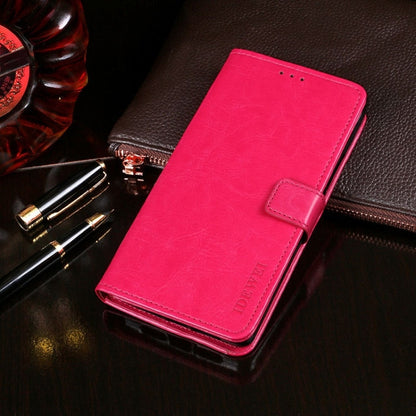 For Samsung Galaxy S24 5G idewei Crazy Horse Texture Leather Phone Case(Rose Red)