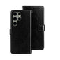 For Samsung Galaxy S24 Ultra 5G idewei Crazy Horse Texture Leather Phone Case(Black)