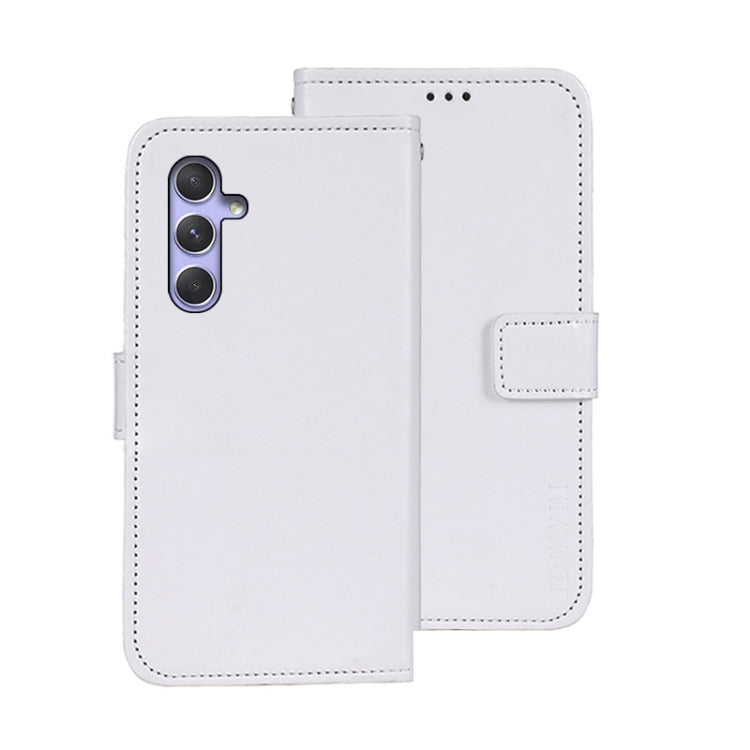 For Samsung Galaxy A55 5G idewei Crazy Horse Texture Leather Phone Case(White)