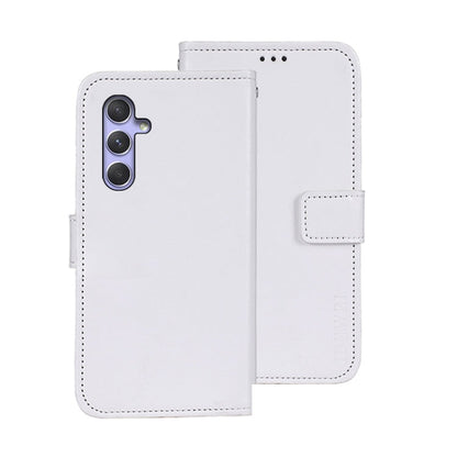 For Samsung Galaxy A55 5G idewei Crazy Horse Texture Leather Phone Case(White)