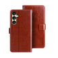 For Samsung Galaxy A35 5G idewei Crazy Horse Texture Leather Phone Case(Brown)