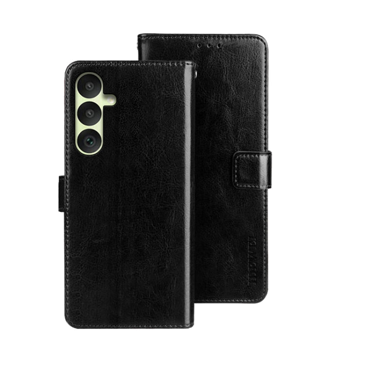For Samsung Galaxy A35 5G idewei Crazy Horse Texture Leather Phone Case(Black)