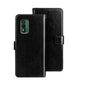 Pour Coque de téléphone en cuir avec texture Crazy Horse idewei pour Nokia XR21 avec support (noir)