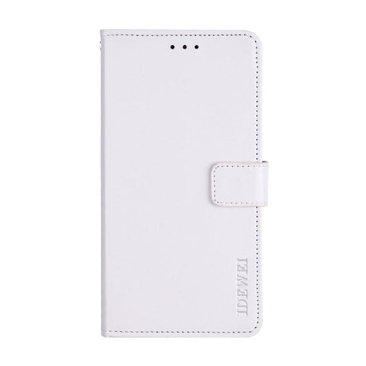 For Nothing Phone 2 idewei Crazy Horse Texture Leather Phone Case with Holder(White)