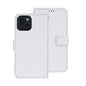 Pour iPhone 15 idewei Étui de téléphone en cuir avec texture Crazy Horse avec support (Blanc)