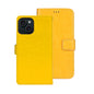 Pour iPhone 15 Coque de Téléphone en Cuir Texture Crazy Horse Idewei avec Support (Jaune)