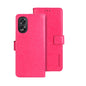 Pour étui de téléphone en cuir OPPO A38 4G idewei texture Crazy Horse avec support (Rose Rouge)