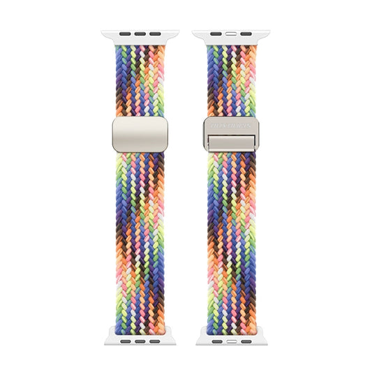 For Apple Watch Series 6 40mm DUX DUCIS Mixture Pro Series Magnetic Buckle Nylon Braid Watch Band(New Rainbow)