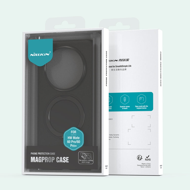 Pour Huawei Mate 60 Pro / 60 Pro+ NILLKIN MagProp 360 Rotation PC + TPU Housse de Téléphone Magnétique MagSafe à Couverture Complète (Noir)