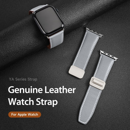 Pour Bracelet de Montre en Cuir Véritable avec Boucle Magnétique DUX DUCIS Série YA pour Apple Watch 38mm (Gris)