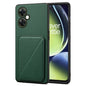 Pour OnePlus Nord CE 3 Lite / N30 Coque arrière en cuir de veau imitation Denior avec support (vert)