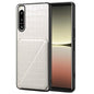 Pour Sony Xperia 5 IV Étui de téléphone arrière en cuir imitation crocodile Denior avec support (blanc)