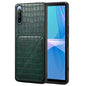For Sony Xperia 10 IV Denior Imitation Crocodile Leather Back Phone Case with Holder(Green)