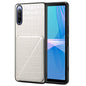 For Sony Xperia 10 IV Denior Imitation Crocodile Leather Back Phone Case with Holder(White)