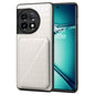 Pour étui de téléphone arrière en cuir imitation crocodile Denior pour OnePlus Ace 2 Pro 5G avec support (blanc)