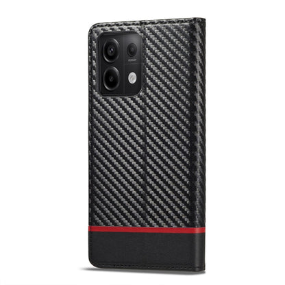 For Xiaomi Redmi Note 13 Pro 5G LC.IMEEKE Carbon Fiber Texture Flip Leather Phone Case(Horizontal Black)