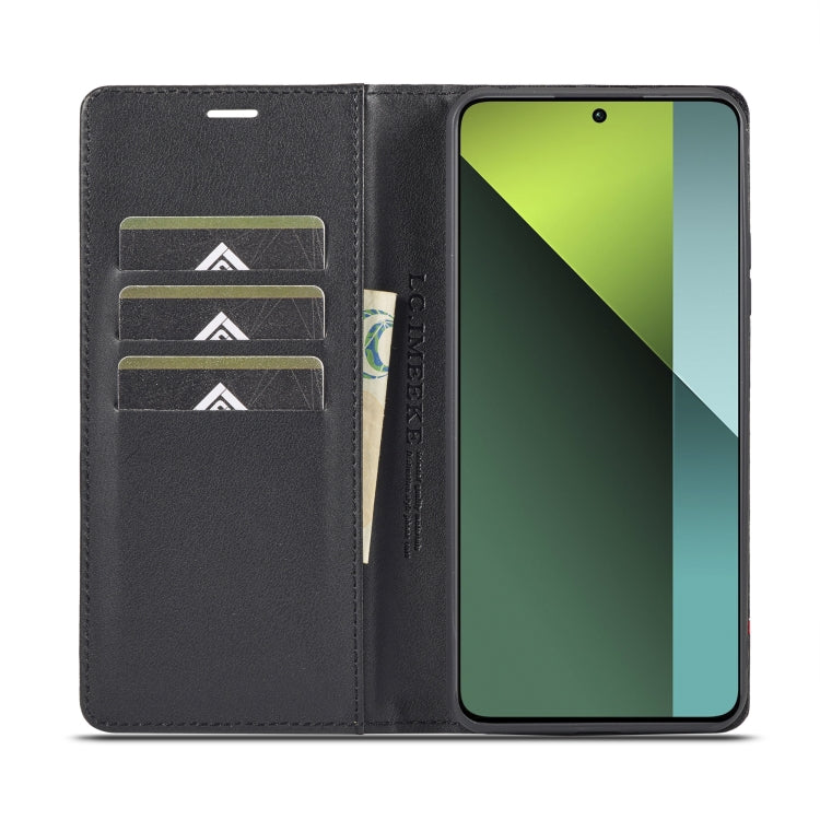For Xiaomi Redmi Note 13 Pro 5G LC.IMEEKE Carbon Fiber Texture Flip Leather Phone Case(Horizontal Black)