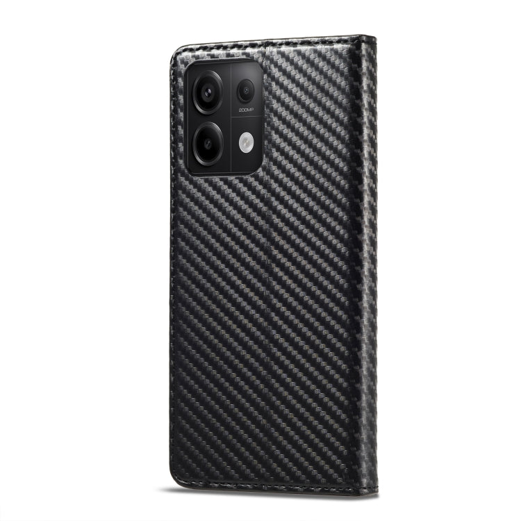 For Xiaomi Redmi Note 13 Pro 5G LC.IMEEKE Carbon Fiber Texture Flip Leather Phone Case(Vertical Black)