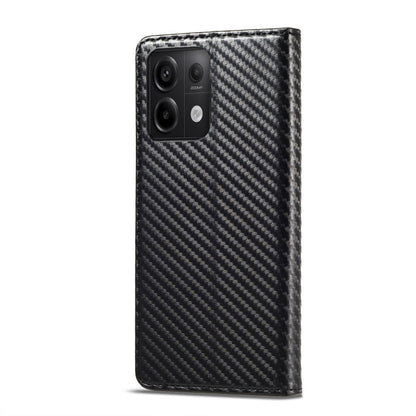 For Xiaomi Redmi Note 13 Pro 5G LC.IMEEKE Carbon Fiber Texture Flip Leather Phone Case(Vertical Black)